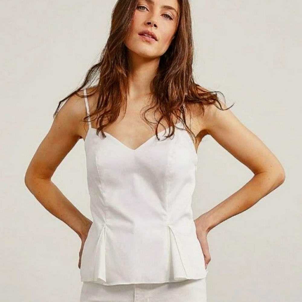 Elizabeth and James smocked back peplum cami